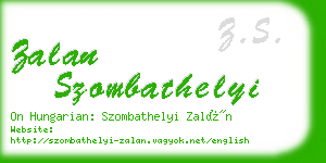 zalan szombathelyi business card